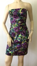 BCBGMAXAZRIA Floral Print Strapless Dress (Size 10) - £39.80 GBP