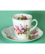 Shelley Stocks Demitasse Cup &amp; Saucer Dainty Shape Green Rim Mint Rd 272101 - $587.85 MXN