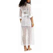 INC International Concepts Women&#39;s Daisy-Embroidered Sheer Wrapper Robe ... - £11.76 GBP