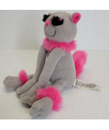 RARE St Michael Marks &amp; Spencer Plush Cat Eyelashes Gray Pink HTF Grey V... - €38,15 EUR