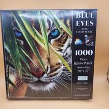 SunsOut Jigsaw Puzzle Blue Eyes Tiger 1000 Piece Art by Collin Bogle New... - $22.97