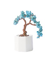 Mini Bonsai Wire tree turquoise sculpture gemstone - $733.62 MXN