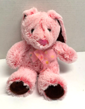 Hug Fun Plush Stuffed Animal Toy Pink Bunny Rabbit Soft 12 in Tall - £7.72 GBP