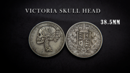 Victoria Skull Head Coin By Men Zi Magic - £9.48 GBP