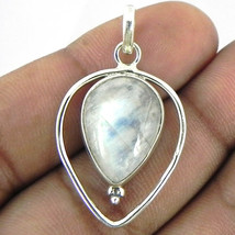 925 Sterling Silver Moonstone Handmade Necklace 18&quot; Chain Festive Gift PS-1843 - £22.40 GBP
