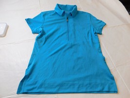 Callaway womens short sleeve Polo Shirt top S small Aqua Blue NWOT - £16.43 GBP
