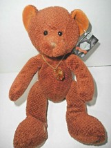 Russ Berrie Bears of the Month NOVEMBER Brown Teddy Topaz Necklace Beanie Baby - £14.64 GBP