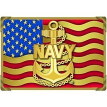 U.S. Navy Belt Buckle Enamel Blue &amp; Red - £15.90 GBP
