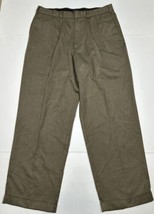Dockers Pleated Front Dress Pants Men Size 34x30 (Measure 32x29) Taupe Cuffed - £11.62 GBP