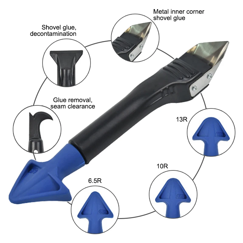 House Home Silicone Remove Scraper Caulk Tools GlA Glue Angle Scraper Stainless  - £19.77 GBP