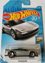 Hot Wheels 2018 50th Anniversary Factory Fresh &#39;90 Acura NSX 4/365, Silver - $14.01