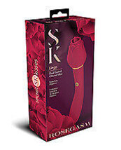 Secret Kisses Lingo Dual Ended Rose Bud W/Flickering &amp; Internal Massage - Red - £52.56 GBP