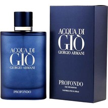 Acqua Di Gio Profondo By Giorgio Armani Eau De Parfum Spray 4.2 Oz - £119.96 GBP