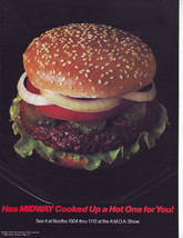 Burger Time Vintage Trade Magazine Print Ad Sheet 1982 Vintage Retro Artwork - £12.53 GBP