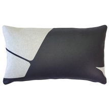 Boketto Charcoal Black Throw Pillow 12x19, Complete with Pillow Insert - £53.88 GBP