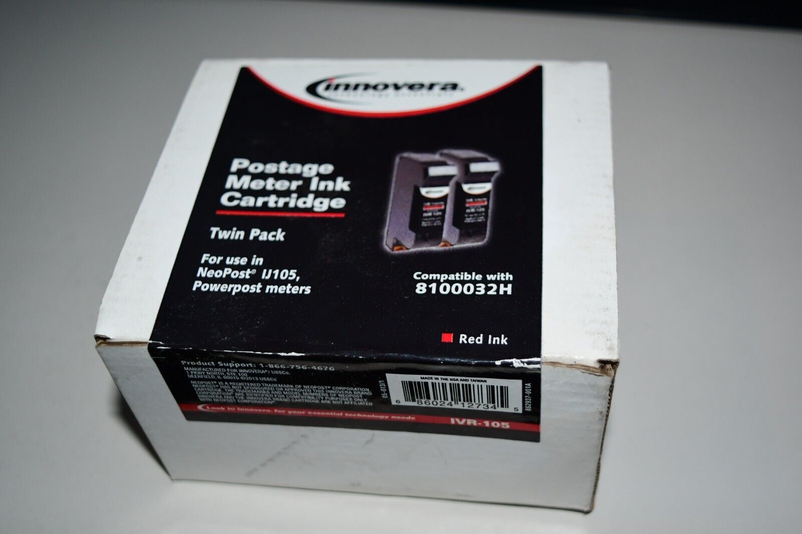 Primary image for Innovera IVR-105 Red Ink Cartridge NeoPost IJ105 8100032 POWER POST METER W5B