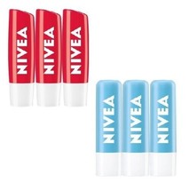 NIVEA Lip Care Lip Balm (Strawberry Shine or Moisture Care) 4.8g * 3ea - $25.46