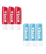 NIVEA Lip Care Lip Balm (Strawberry Shine or Moisture Care) 4.8g * 3ea - £19.93 GBP