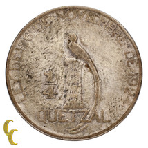 1925 Guatemala 1/4 Quarts Quetzal En VF État Km #240.2 - $93.65