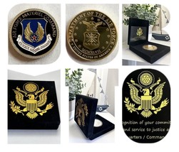 Air Force Material Command Challenge Coin Usaf, With Special Velvet Case - $24.74