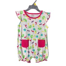 Swiggies Girls Infant Baby Size 6 9 MOnths Romper 1 Piece Short Outfit F... - $10.84