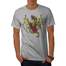 Wellcoda Mystical Dragon Fantasy Mens T-shirt, Snake Graphic Design Printed Tee - £15.02 GBP+