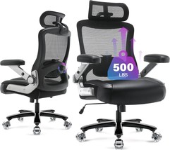 500Lbs Big And Tall Office Chair- Heavy Duty Executive Computer Chair With 3D - £279.50 GBP