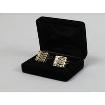 Men's Fashion Cufflinks By J.Valintin Silver/Gold Plated With Crystals JVC-8 image 3