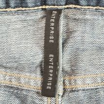 Haggar Enterprise WPL386 Men's Cotton Dark Wash Relaxed Fit Zip Jeans 36 x 32 image 5