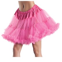 Hot Pink Petticoat Maxi Length Two Layered Tiered Mesh Ruffled Costume D... - £21.78 GBP