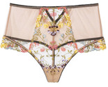 Victoria&#39;s Secret Dream Anges Floral Broderie Taille Haute String XS Neuf - £14.36 GBP