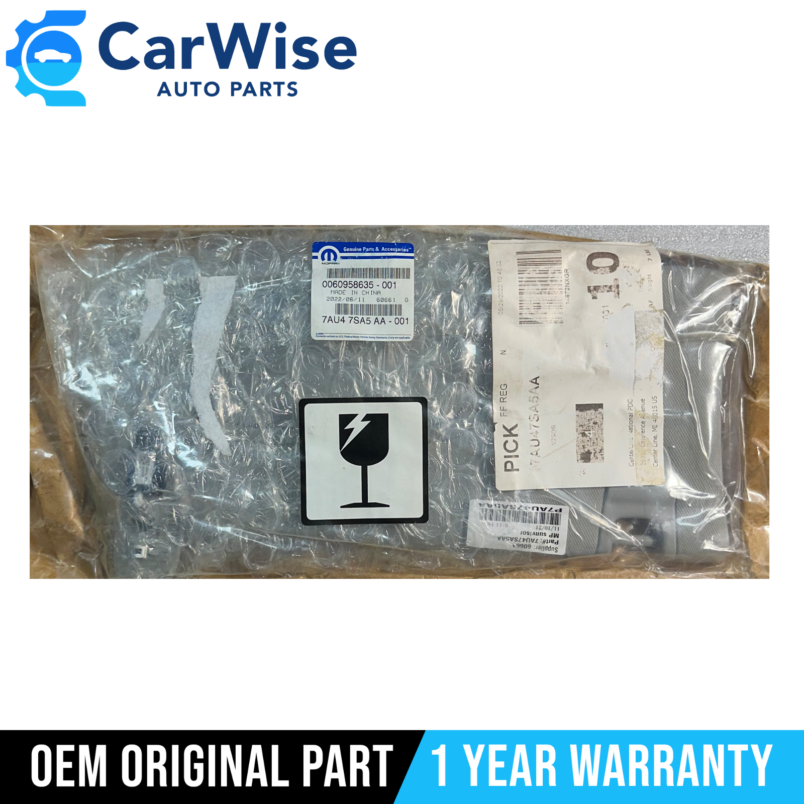 2022 Jeep Compass Genuine GRAY Right Passenger Sun Visor 7AU47SA5AA - $84.14