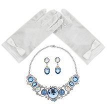 Disney Store Princess Cinderella Jewelry Accessory Set - Necklace Gloves ~ 2016 - $19.79