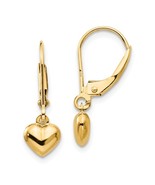 Children&#39;s 14K Yellow Gold Heart Drop Lever Back Earrings - $295.41 CAD