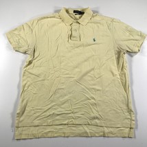 Polo Ralph Lauren Polo Shirt Mens Extra Large Light Yellow Sea Foam Smal... - $14.01