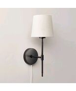 Fabric Shade Wall Sconce Black/Cream - Hearth &amp; Hand with Magnolia - $55.43
