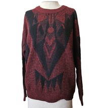 Vintage Marron and Black Sweater Size Large - £27.13 GBP