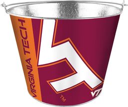 Collegiate Ice Beer Buckets 5qt Virginia Tech 2 Sided Logo - £18.32 GBP