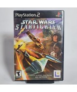 Star Wars Starfighter Sony PlayStation 2 2001 PS2 Game Case Manual - £7.49 GBP