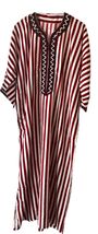 Moroccan men's kaftan red and white stripes - $79.41