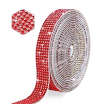 Self Adhesive Red Crystal Rhinestone Strips Diamond Ribbon Bling Gemston... - $17.99