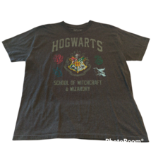 Official Harry Potter Hogwarts School Gray Short Sleeve XL Tee Shirt - £8.06 GBP