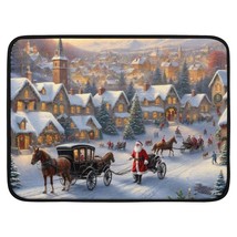 Christmas Dish Drying Mat 18X24 Inch, Xmas Winter Drainer Rack Mats Absorbent Fa - £13.79 GBP