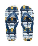 Corona Extra Repeating Can Labels Unisex Sandals Flip Flops Blue - £14.04 GBP+