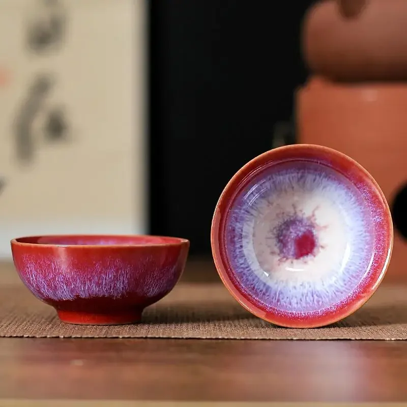45ml Vintage Ceramic Cup Kiln Change Teacup Master Cup Diameter: 45ml St... - $1.00