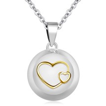 Maternity Jewelry Mix Styles White Gold Color Heart Chime Bola Pendant Angel Cal - £18.78 GBP