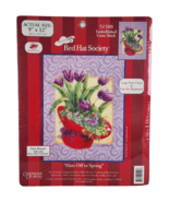 Red Hat Society Counted Cross Stitch Hats Off To Spring 9&quot;x12&quot; New &amp; Sealed - €6,43 EUR