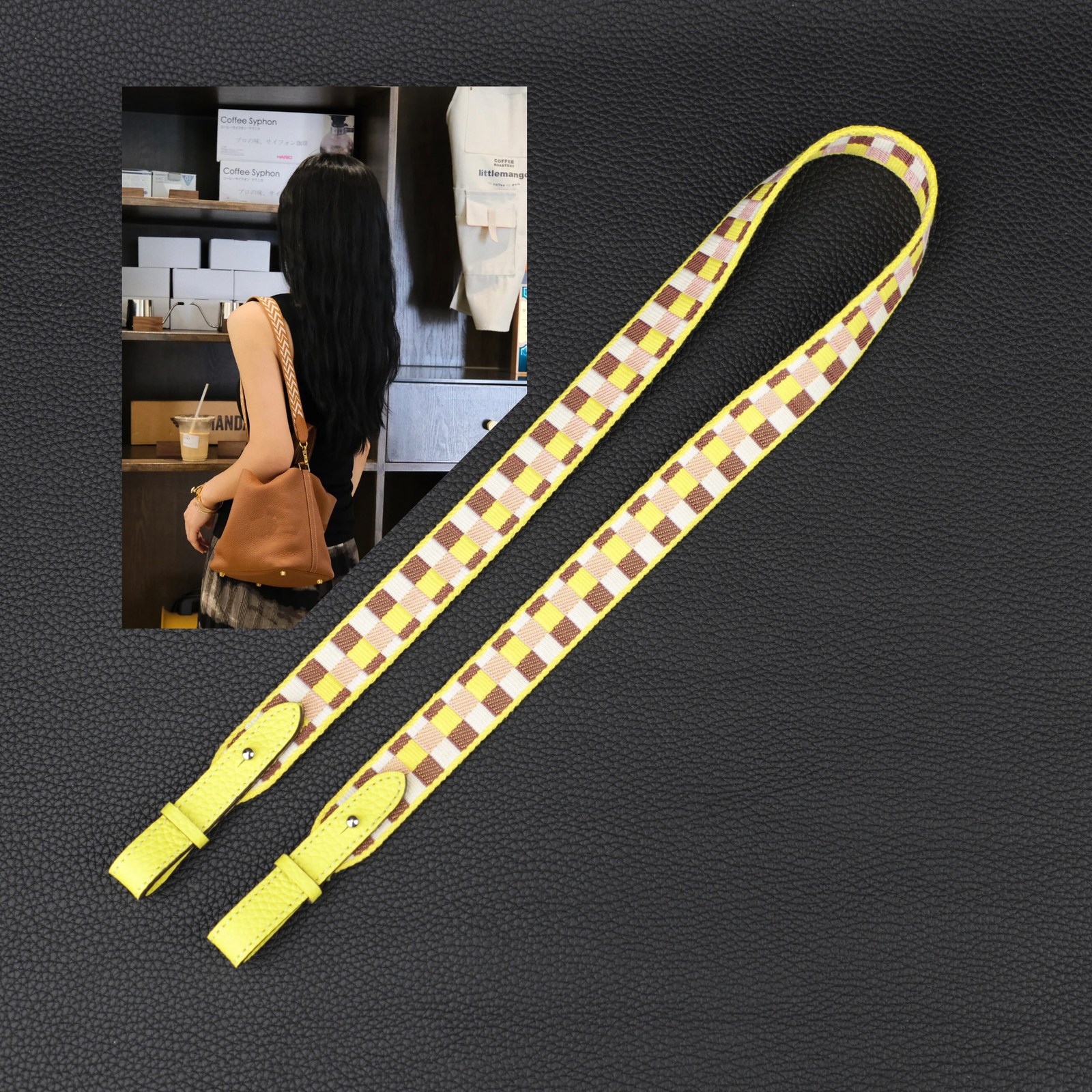 Sangle Flipperball 25 mm,Zigzag Sangle Shoulder Strap,Toile Swift Sangle Cavale