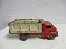 Vintage Strutco Hydraulic Dump Truck Red White - £55.72 GBP