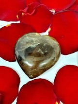 Smoky Quartz Heart Carving Real Crystal Protective Energy 85g  5 x 5 x 2cm  - s6 - £22.39 GBP